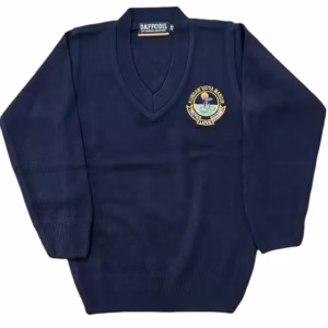 school sweater – v neck navy (winter)